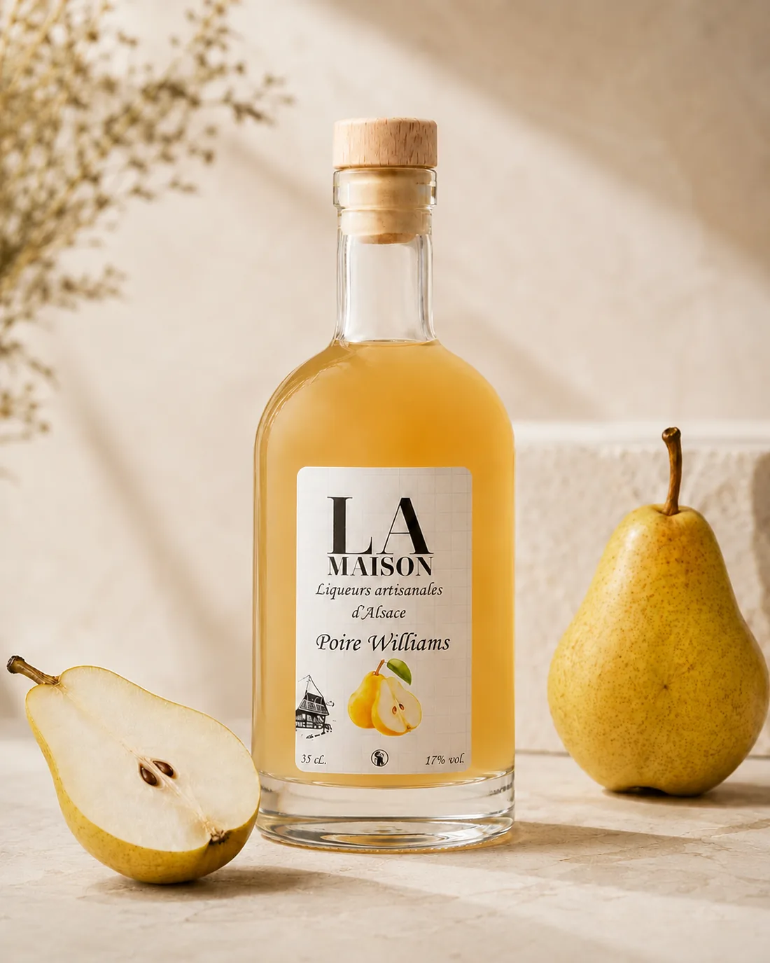 Liqueur artisanale Poire Williams de La Maison, Alsace