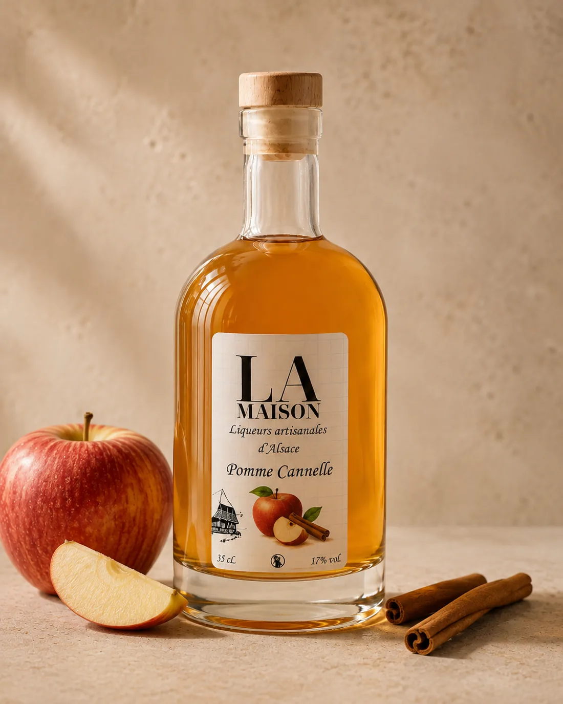 Liqueur artisanale Pomme Cannelle de La Maison, Alsace